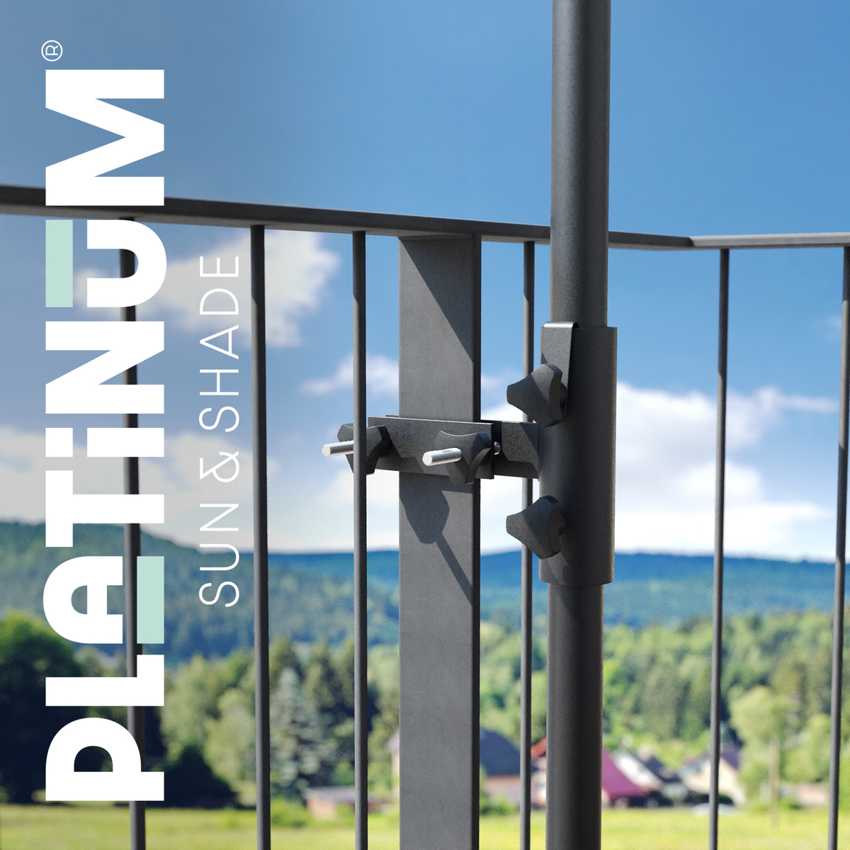 Vertical flat railing, Ø38mm mood