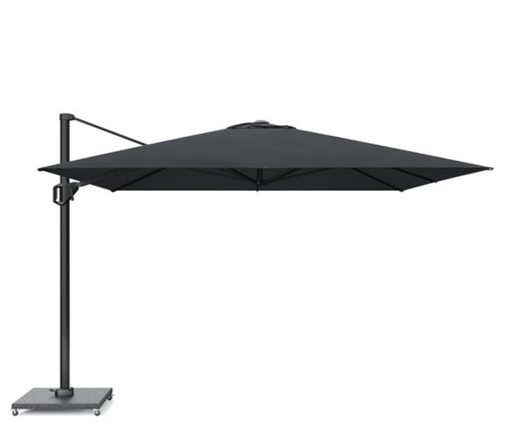 Platinum Sun & Shade parasol déporté Challenger T¹ premium 300x300 Jet Black.