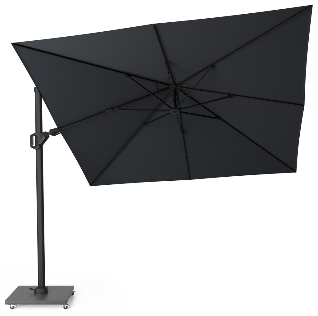 Platinum Sun & Shade free-arm parasol Challenger T² premium Black 3x3 Jet black