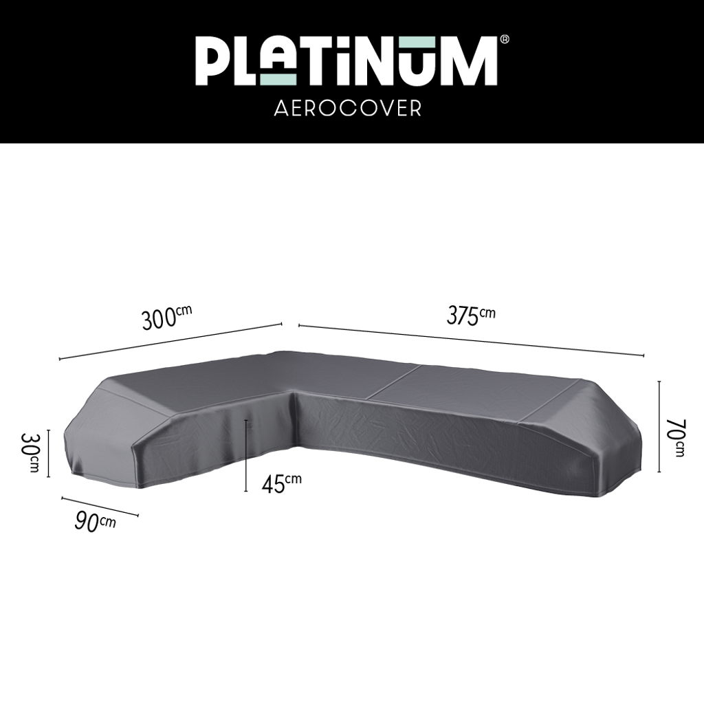 Platinum AeroCover Loungeset platformhoes links 375x300x90xH30/45/70