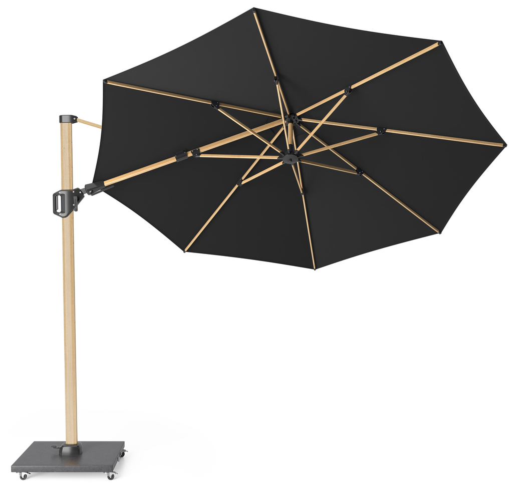 Platinum Sun & Shade parasol déporté Challenger T² premium ø350 Faded black.