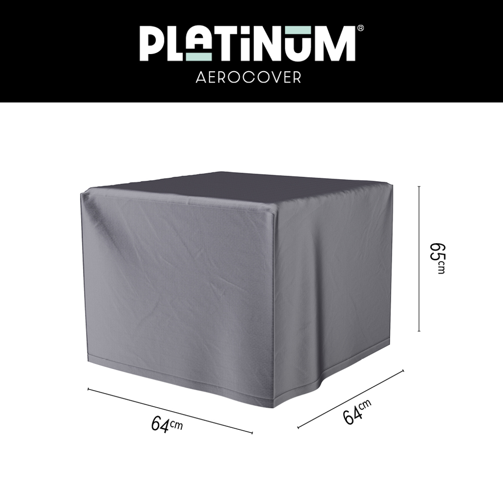Platinum AeroCover lounge-, koffie-, vuurtafelhoes. Ademende hoes voor lounge-, koffie- en vuurtafels 64x64xH65cm.