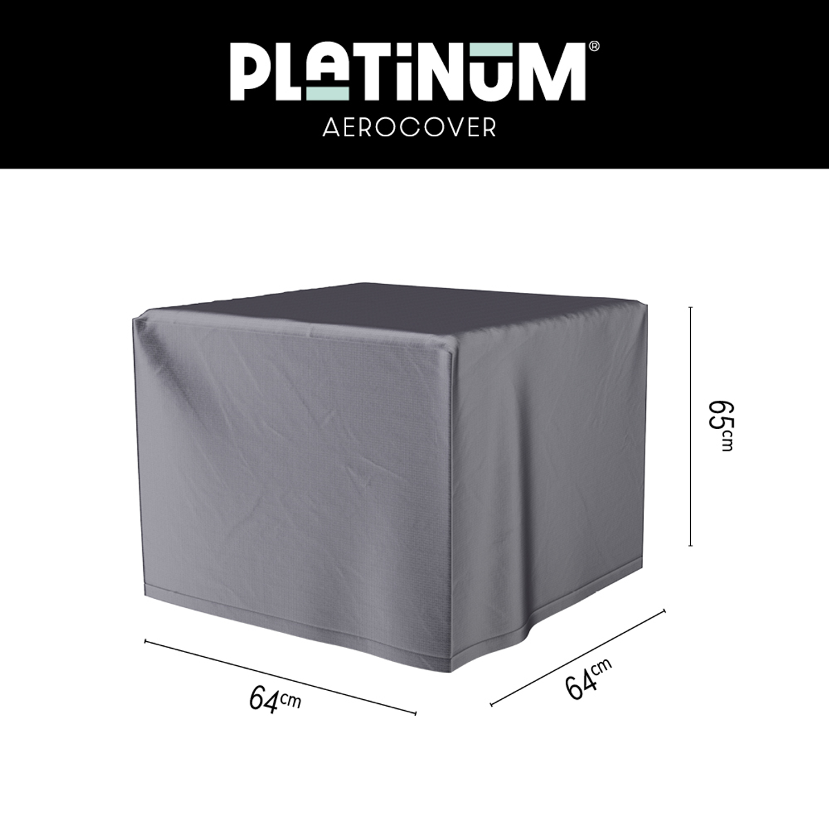 Lounge, coffee, fire table cover 64x64xH65 single
