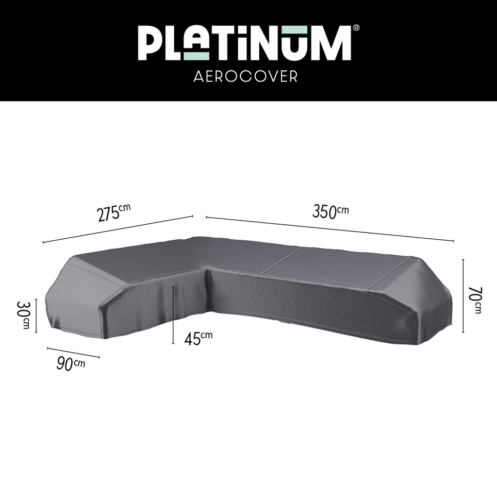 Platinum AeroCover Loungeset platformhoes links 350x275x90xH30/45/70