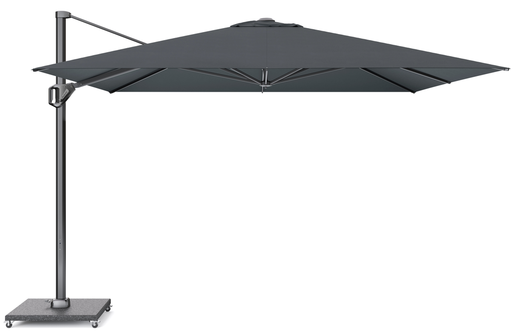 Platinum Sun & Shade free-arm parasol Challenger T¹ Telescope premium 3,5x3,5 Faded black