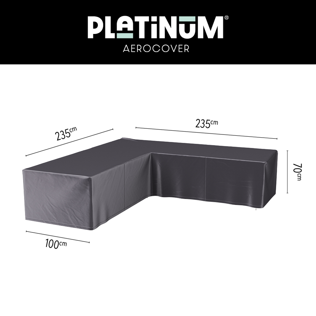 Platinum Aerocover salon de jardin d'angle 235x235x100xH70