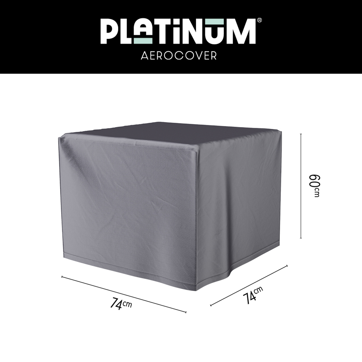 Lounge, coffee, fire table cover 74x74xH60 single