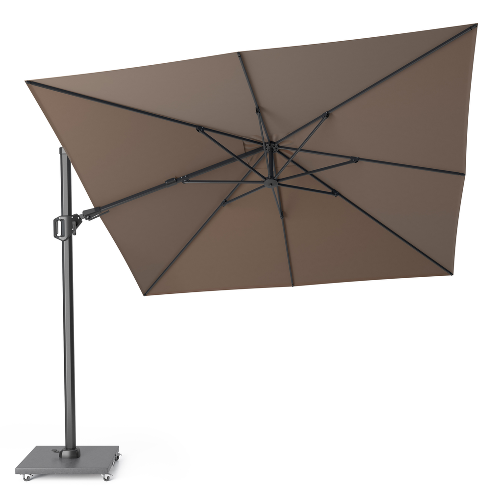 Platinum Sun & Shade free-arm parasol Challenger T² premium 3x3 Havana