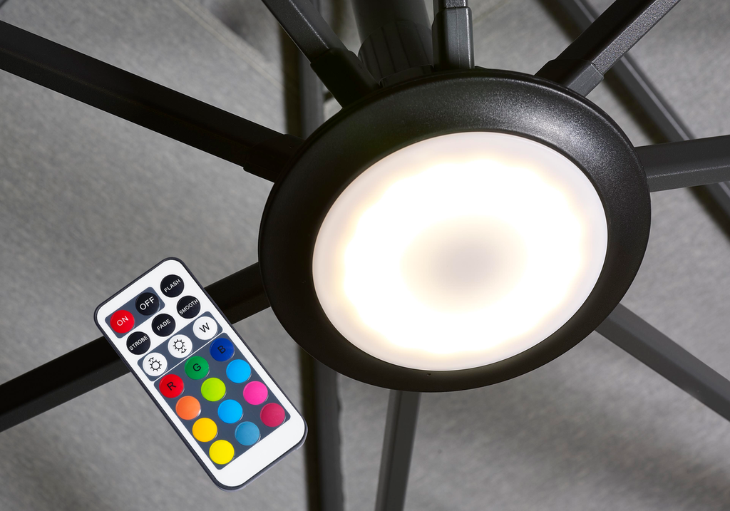 Platinum Sun & Shade multi-colour LED lightning.