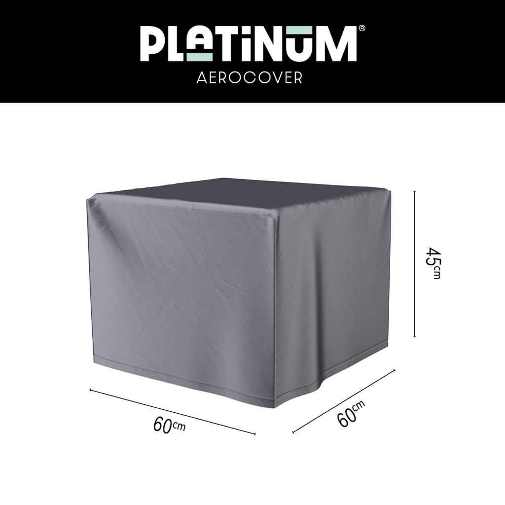 Platinum AeroCover lounge-, koffie-, vuurtafelhoes. Ademende hoes voor lounge-, koffie- en vuurtafels 60x60xH45cm.