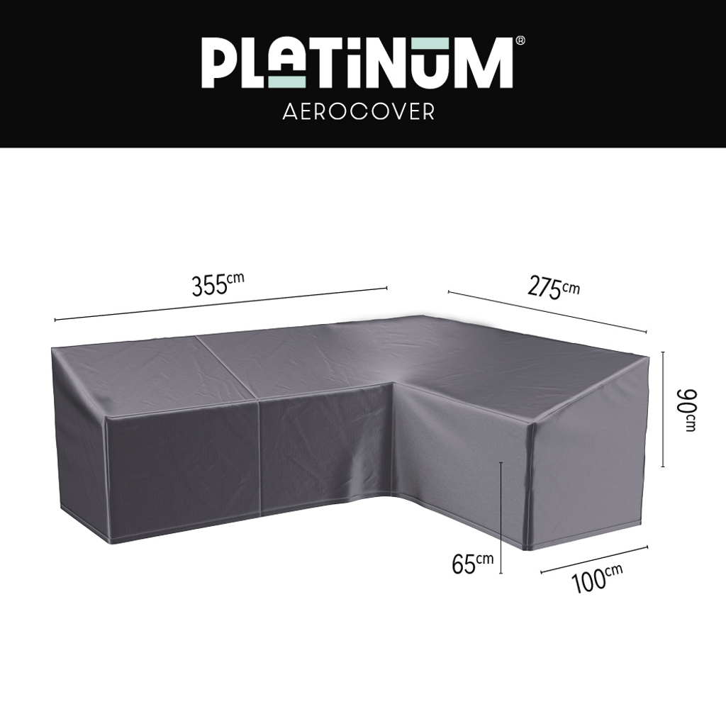 Platinum AeroCover Loungesethoes hoekset rechts 355x275x100xH65/90