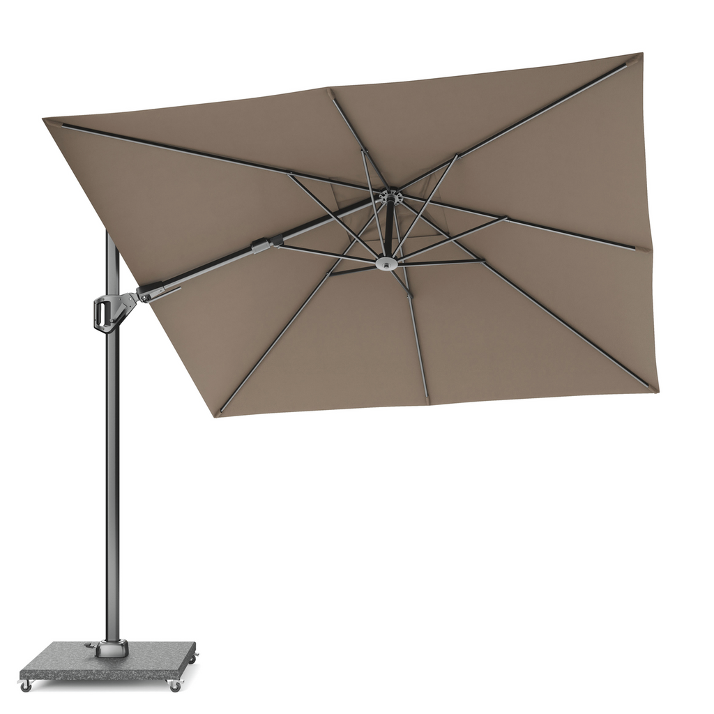 Platinum Sun & Shade parasol déporté Voyager T² premium 270x270 Havana.