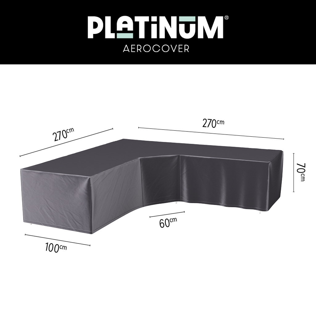 Platinum AeroCover Loungesethoes hoekset trapeze 270x270x100xH70