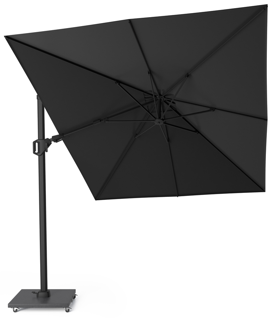 Platinum Sun & Shade free-arm parasol Challenger T² premium Black 3,5x2,6 Jet black