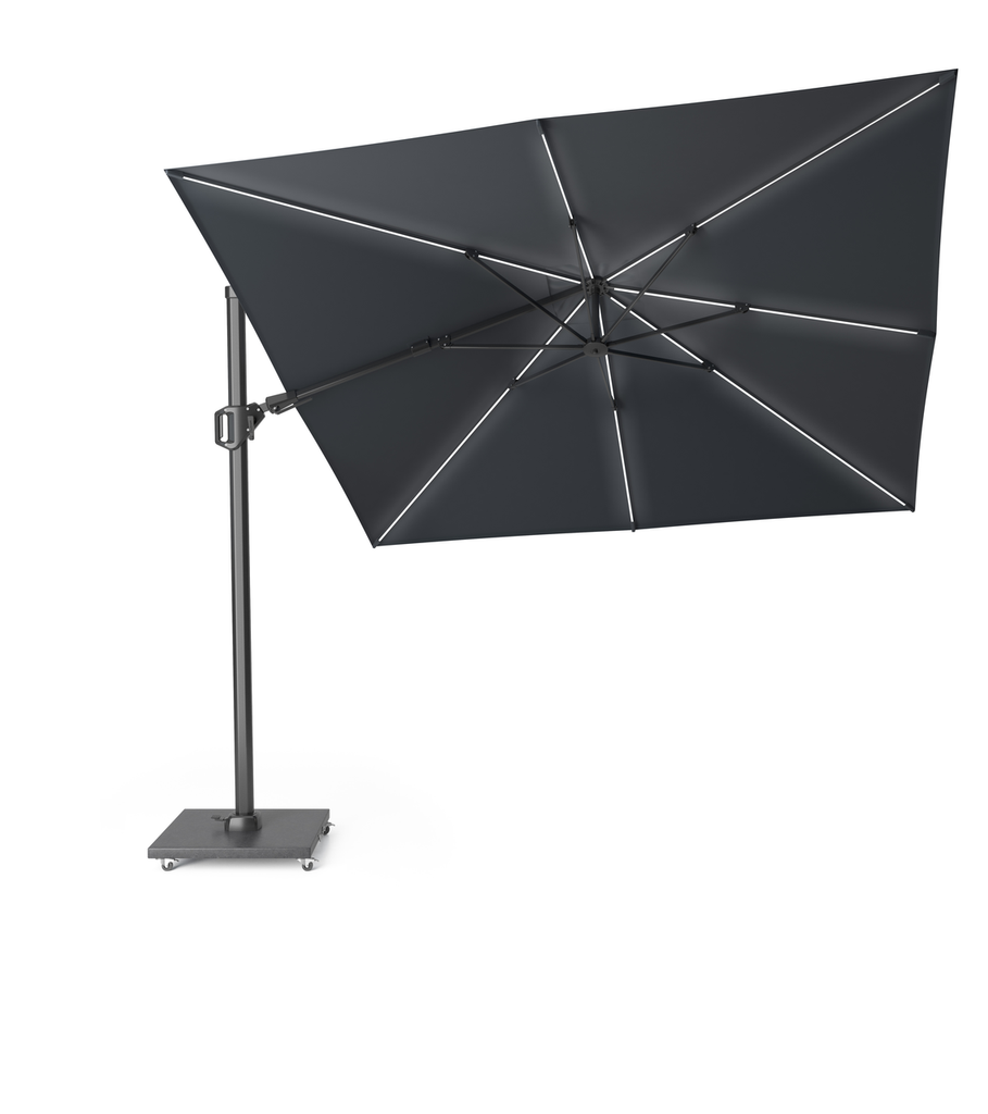 Platinum Sun & Shade free-arm parasol Challenger T² Glow 3x3 Anthracite