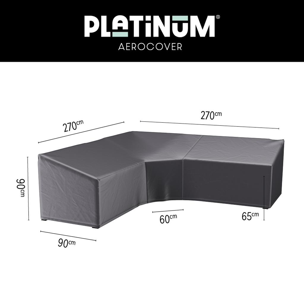 Platinum AeroCover Loungesethoes hoekset trapeze 270x270x90xH65/90