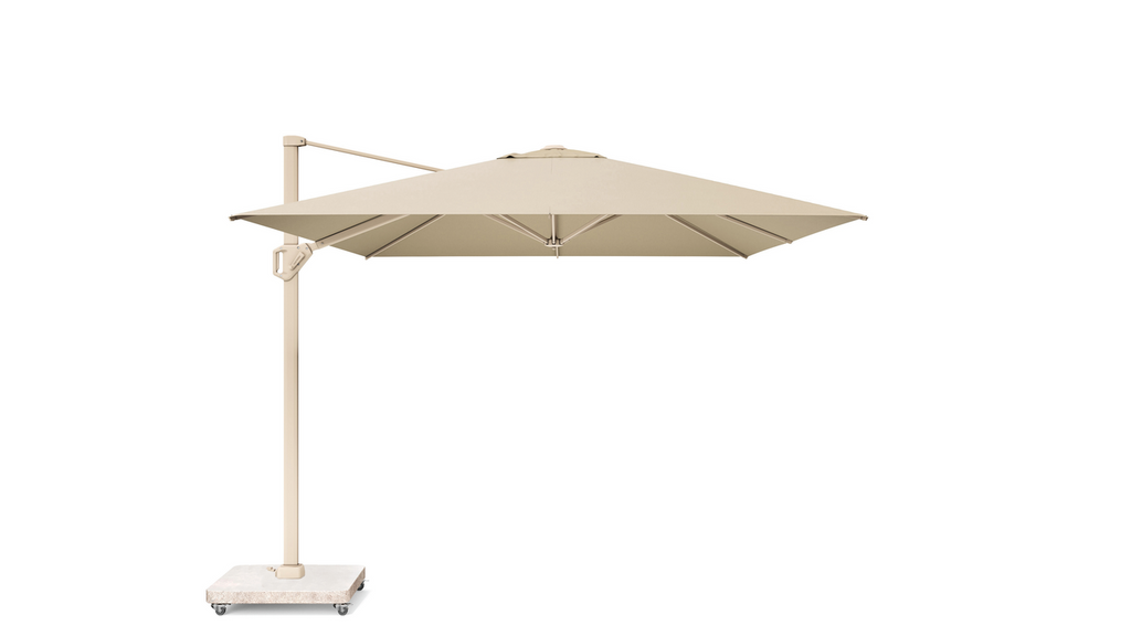 Platinum Sun & Shade zweefparasol Challenger T¹ Sandstone frame, 400x300 Champagne.