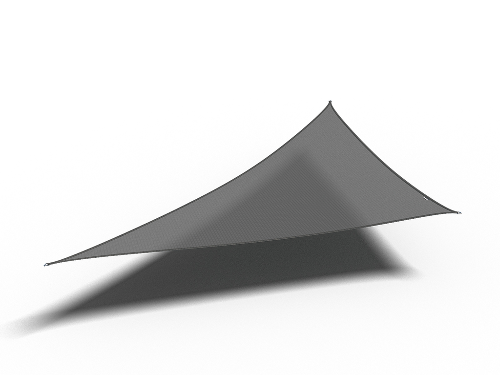 Platinum Sun & Shade Coolfit schaduwdoek driehoek 90°, 570x400x400cm, Antraciet. 