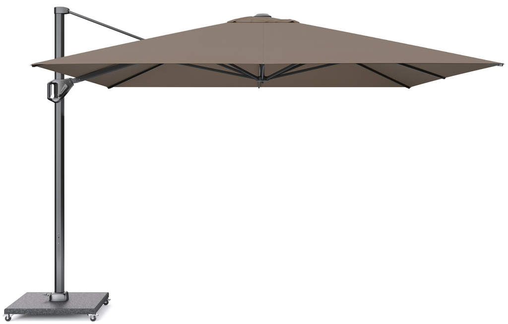 Platinum Sun & Shade free-arm parasol Challenger T¹ Telescope premium 3,5x3,5 Havana