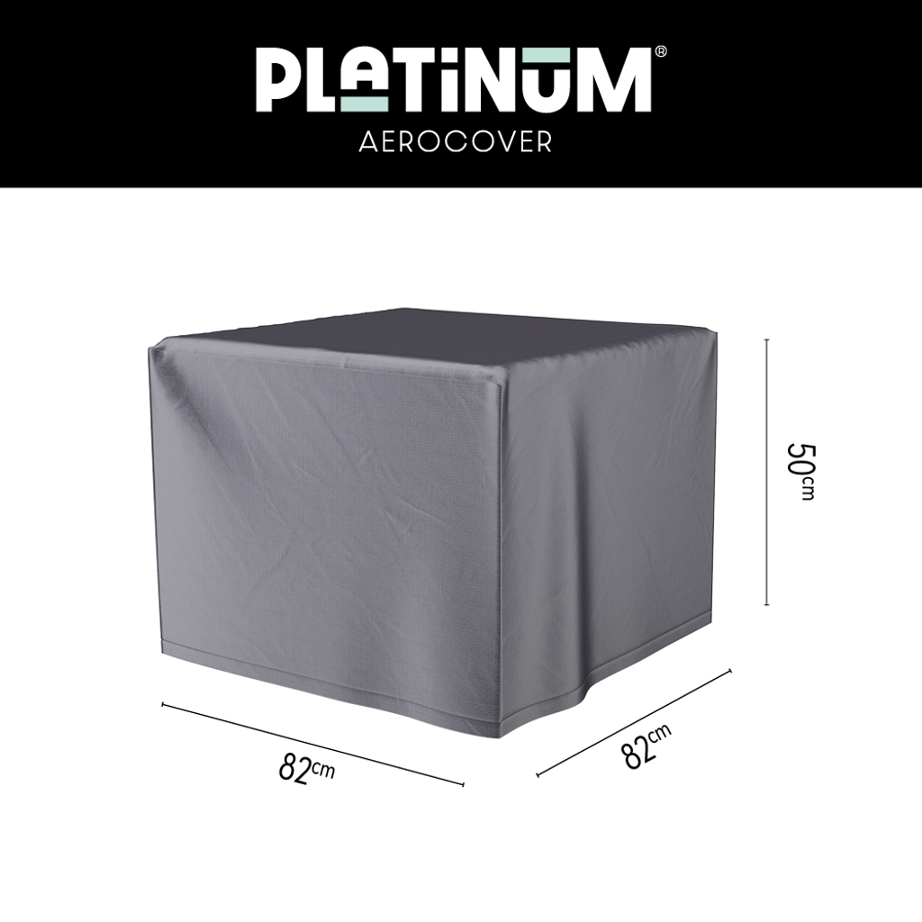 Platinum AeroCover lounge-, koffie-, vuurtafelhoes. Ademende hoes voor lounge-, koffie- en vuurtafels 82x82xH50cm.