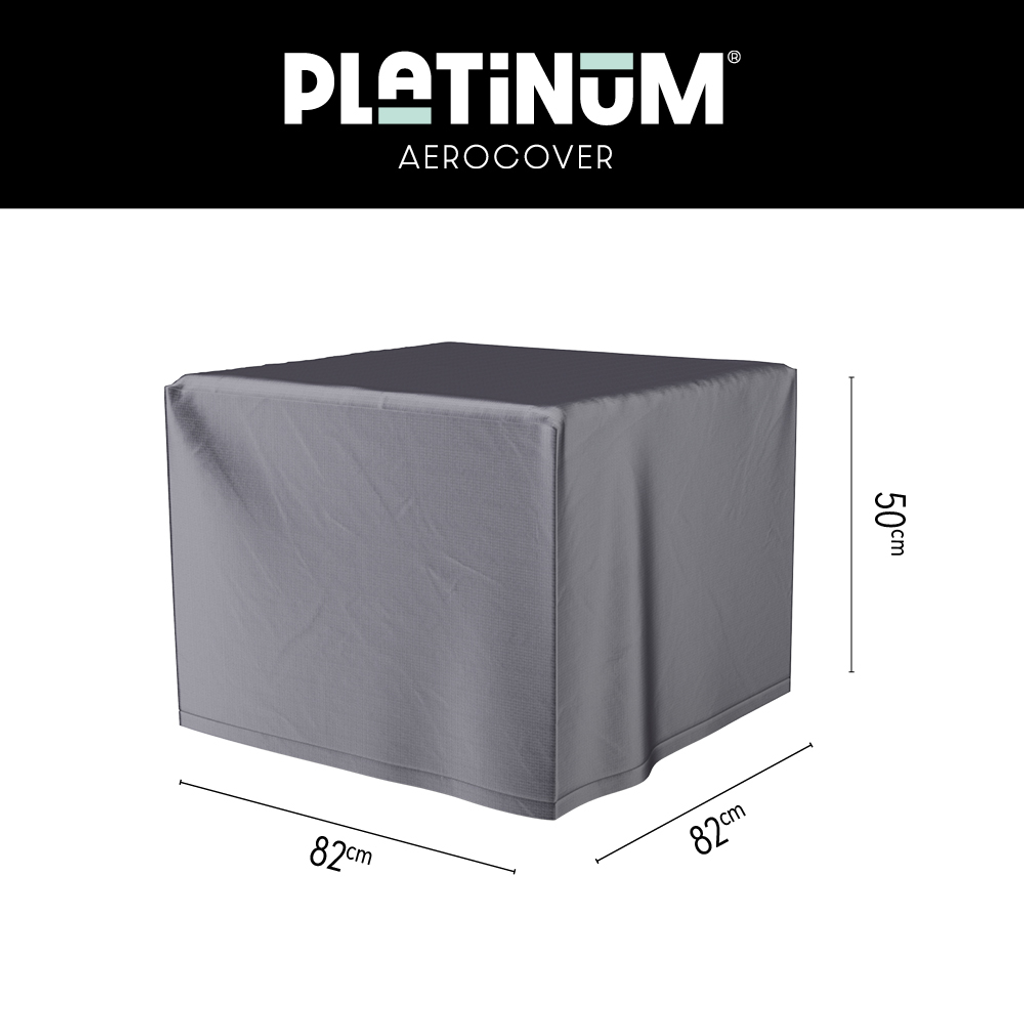 Platinum Aerocover housse de table de salon, de café, de feu. Housse respirante de table de salon, de café, de feu 82x82xH50cm