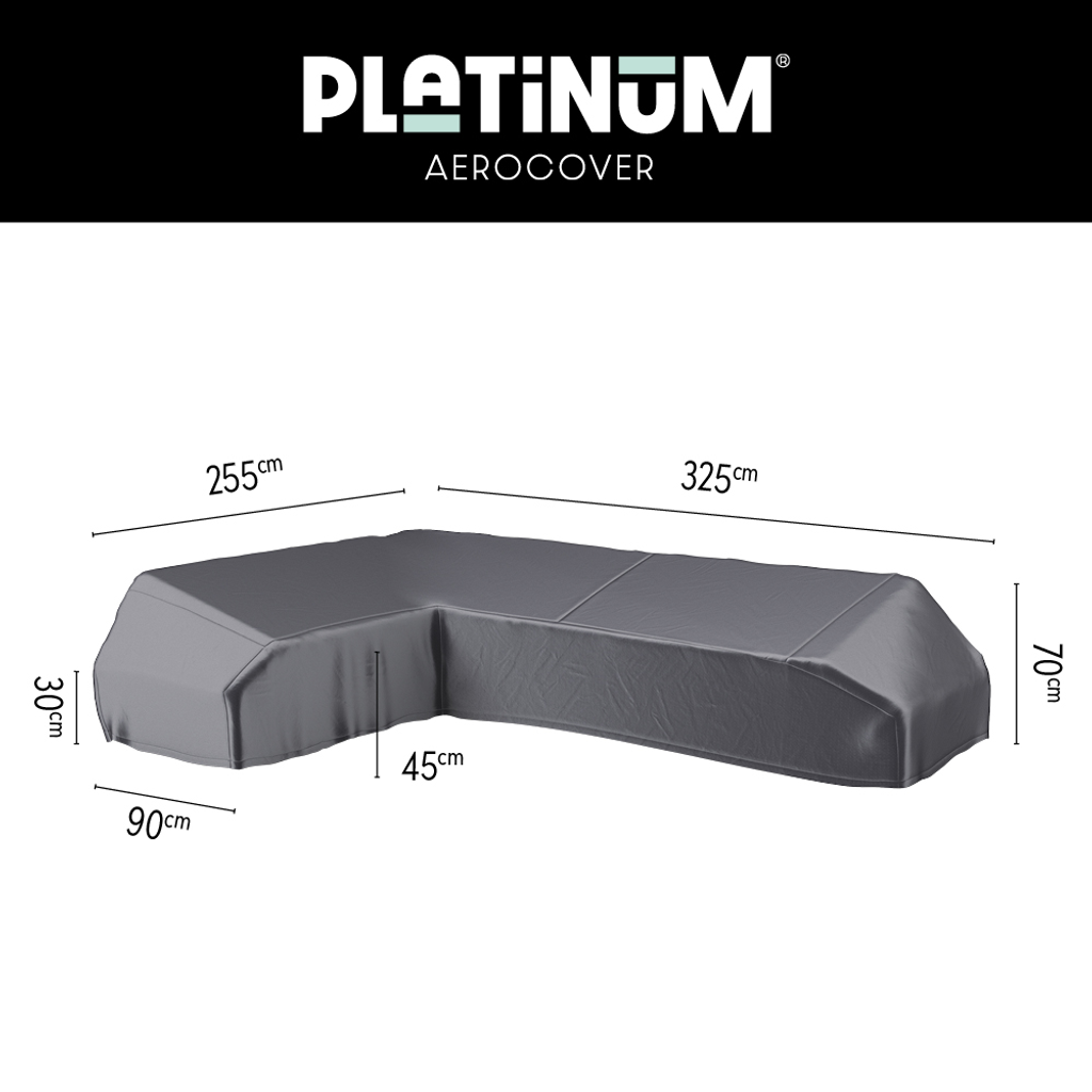 Platinum AeroCover Loungeset platformhoes links 325x255x90xH30/45/70