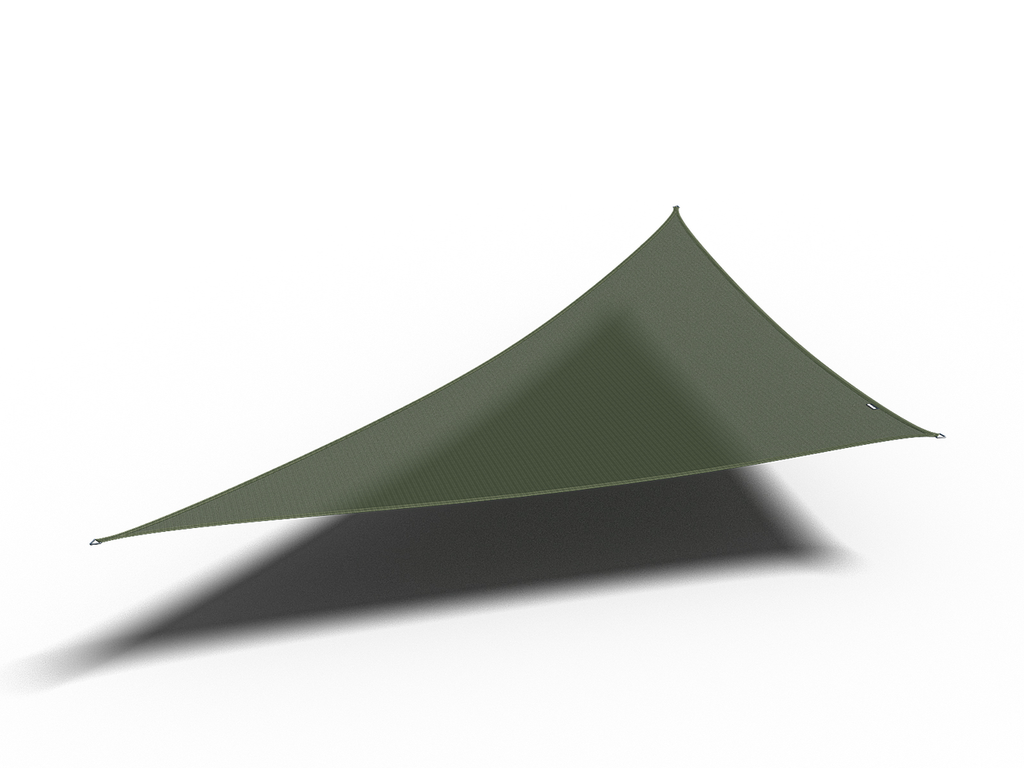 Platinum Sun & Shade Coolfit shade sail triangle 90° 710x500x500, Olive.