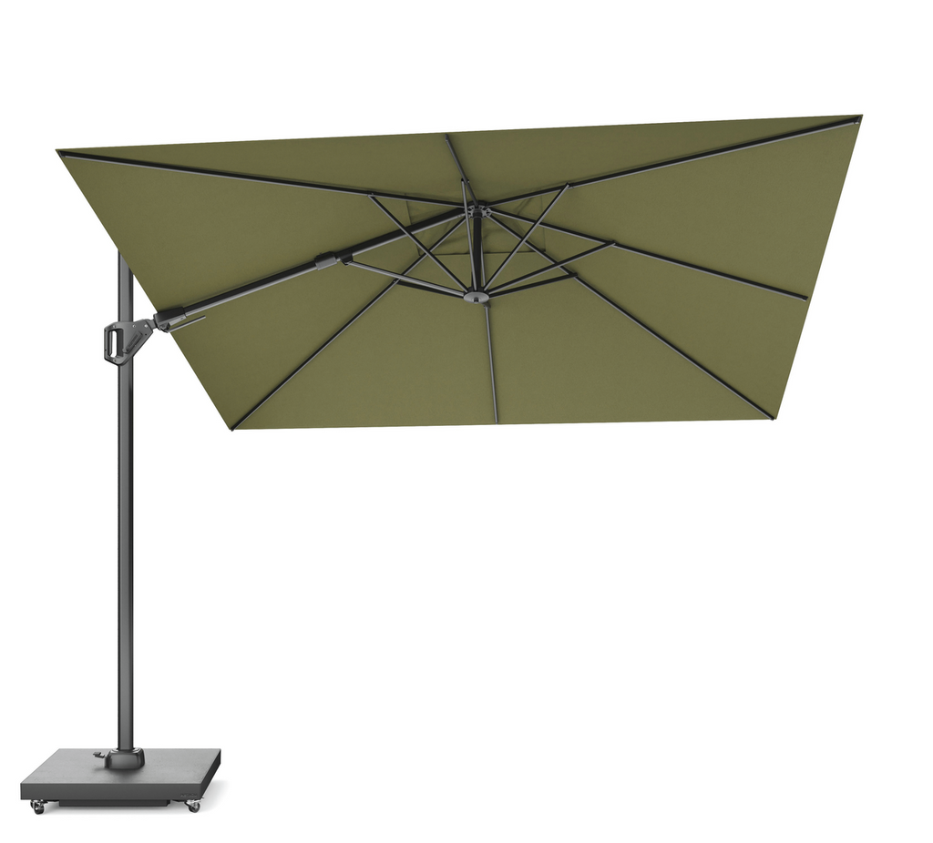 Platinum Sun & Shade parasol déporté Challenger T² premium 300x300 Lush green.