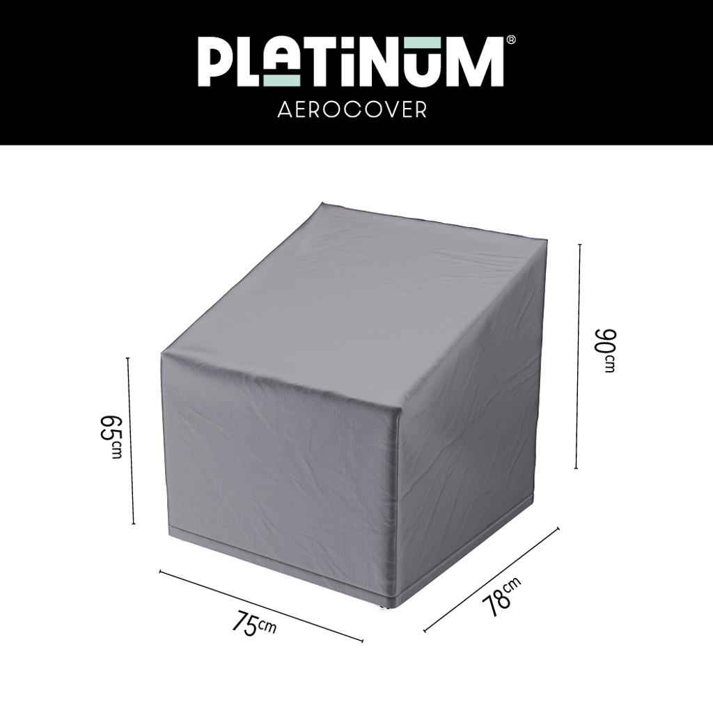 Platinum AeroCover Loungestoelhoes hoge rug 78x78xH65/90