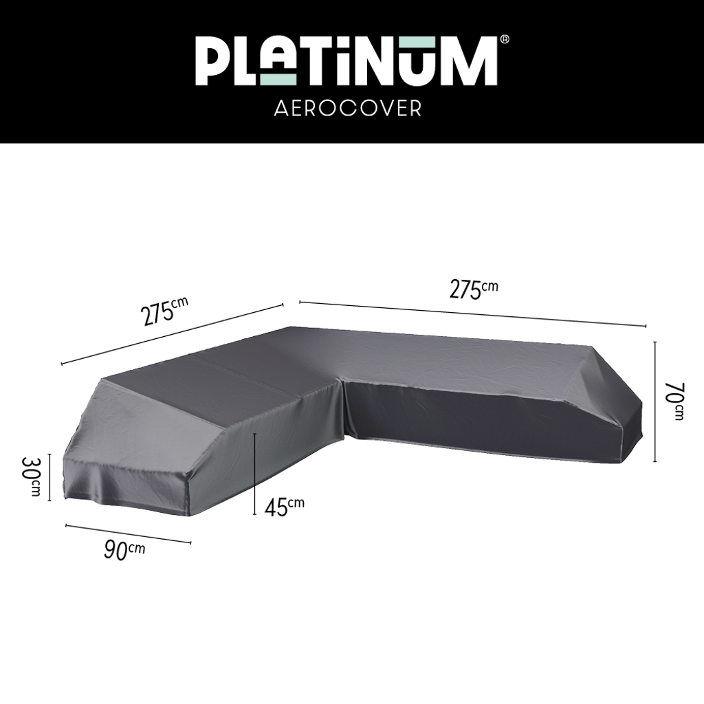 Platinum AeroCover Loungeset platformhoes 275x275x90xH30/45/70