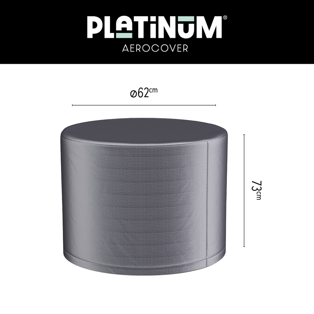 Platinum AeroCover lounge-, koffie-, vuurtafelhoes. Ademende hoes voor lounge, koffie en vuurtafels  Ø62xH73cm.