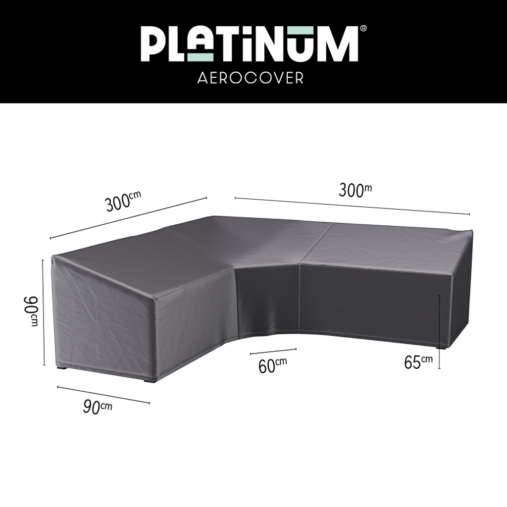 Platinum AeroCover Loungesethoes hoekset trapeze 300x300x90xH65/90