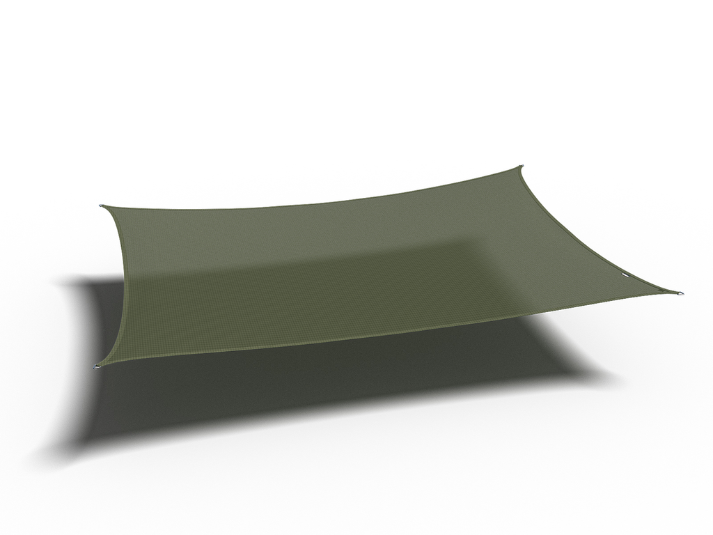 Platinum Sun & Shade Coolfit shade sail rectangle 400x300, Olive.