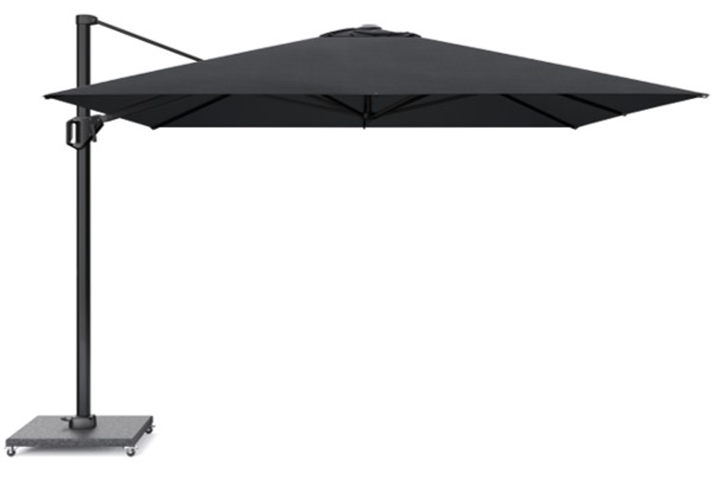 Platinum Sun & Shade free-arm parasol Challenger T¹ premium 3x3 Jet black