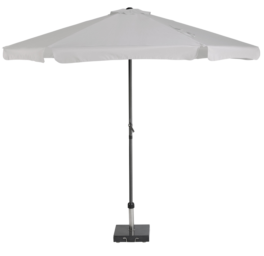 Platinum Sun & Shade parasol Antigua Ã˜300 avec lambrequin Light grey.