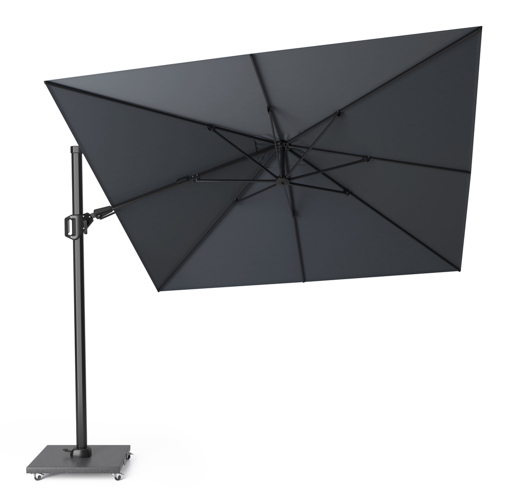 Platinum Sun & Shade parasol déporté Challenger T² 300x300 Anthracite.