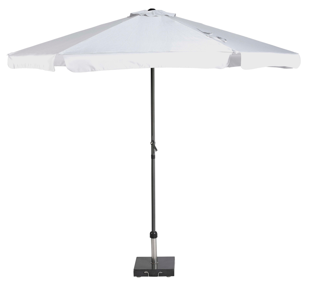 Platinum Sun & Shade parasol Antigua Ø300 avec lambrequin White.