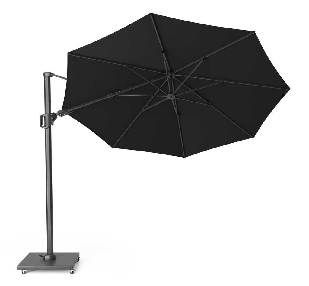 Platinum Sun & Shade zweefparasol Challenger T² ø350 zwart.
