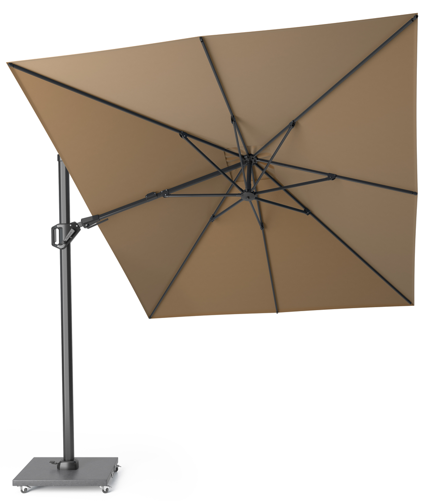 Platinum Sun & Shade parasol déporté Challenger T² 350x260 Taupe.