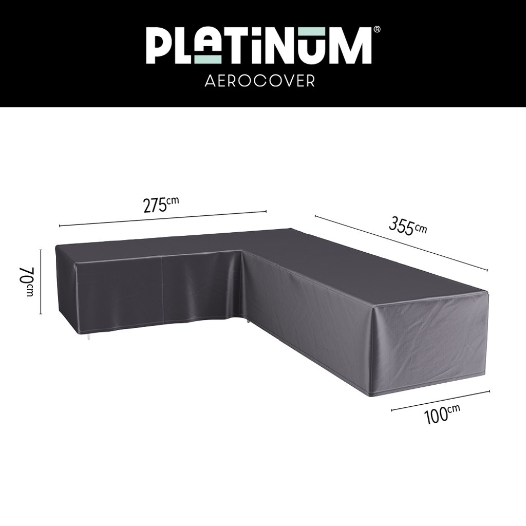 Platinum AeroCover lounge set cover L-shape left 355x275