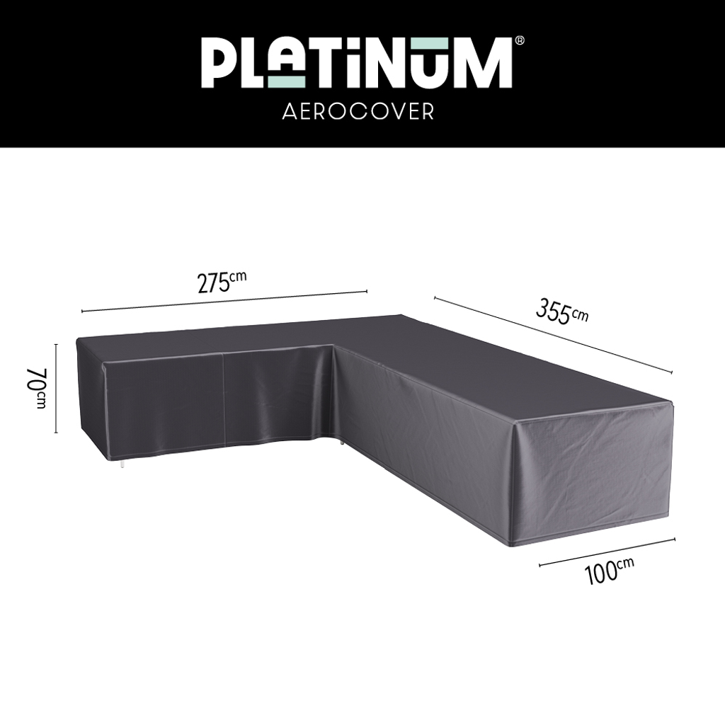 Platinum AeroCover Loungesethoes hoekset links 355x275x100xH70