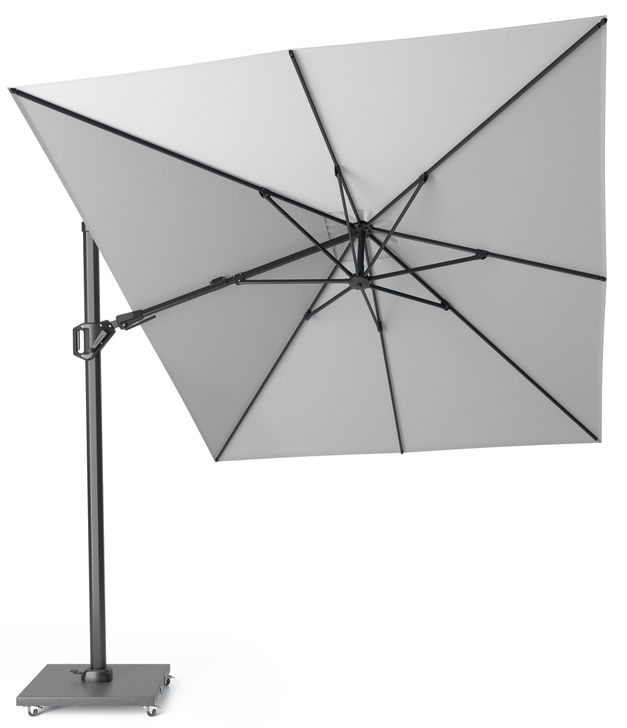 Platinum Sun & Shade parasol déporté Challenger T² 350x260 Light grey.