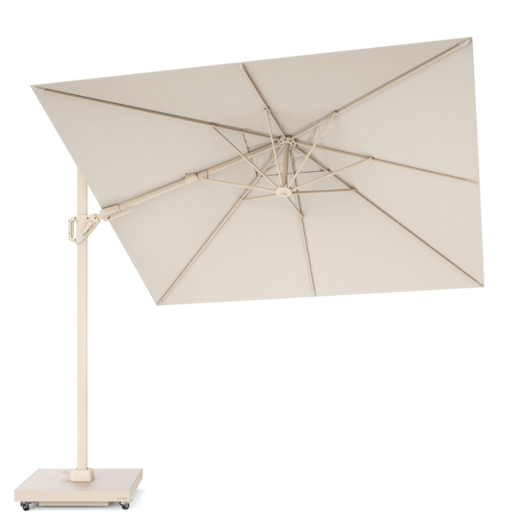 Platinum Sun & Shade zweefparasol Voyager T² Sandstone 270x270 Ivory.