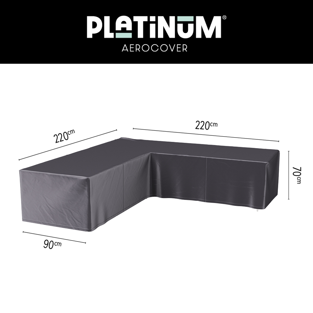 Platinum AeroCover lounge set cover L-shape 220x220x90xH70