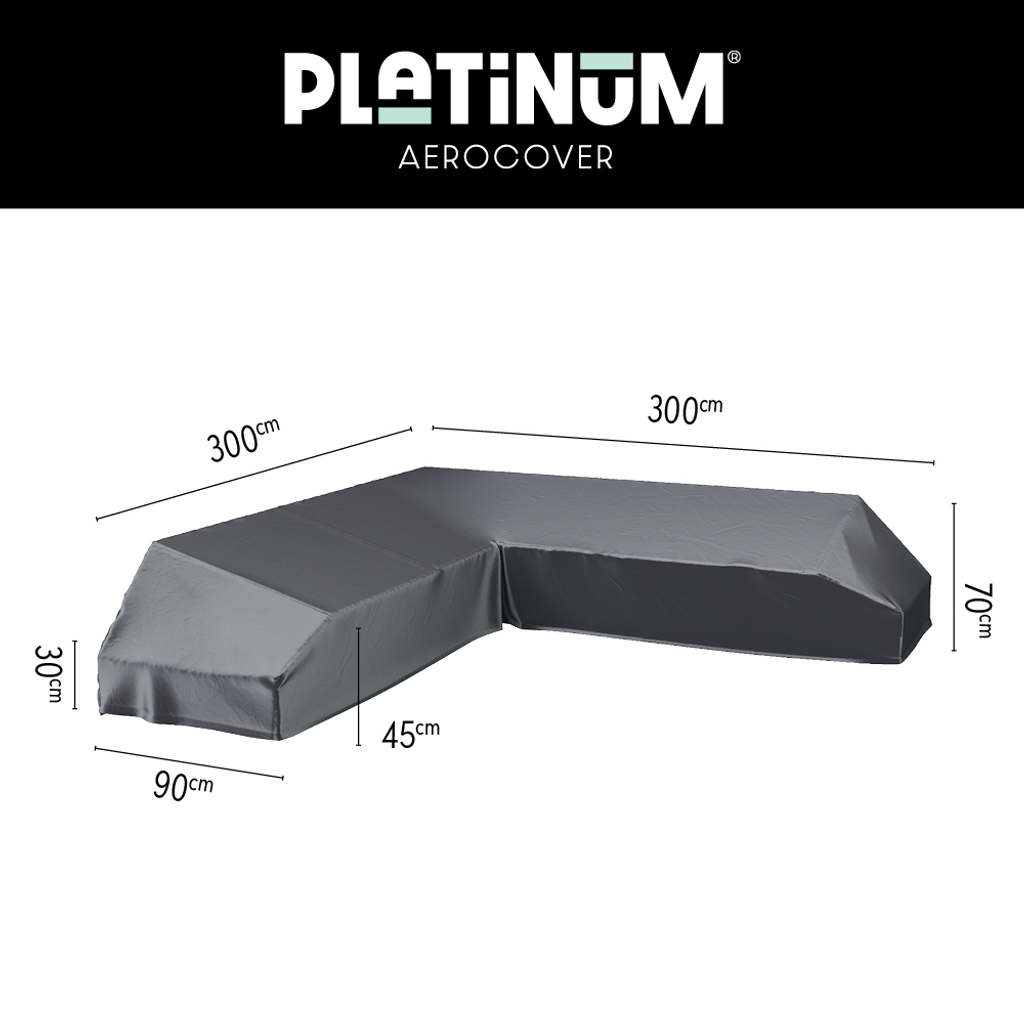 Platinum AeroCover Loungeset platformhoes 300x300x90xH30/45/70