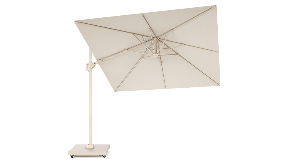 Platinum Sun & Shade zweefparasol Voyager T² Sandstone 270x270 Ivory.